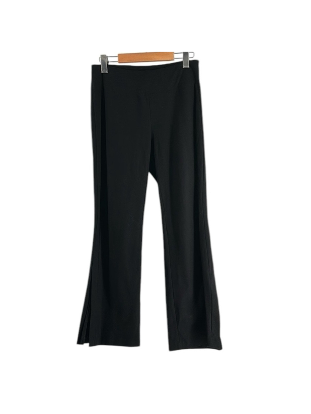 Eileen Fisher Wide-Leg Pull On Pants ankle slits minimalist Size XS
